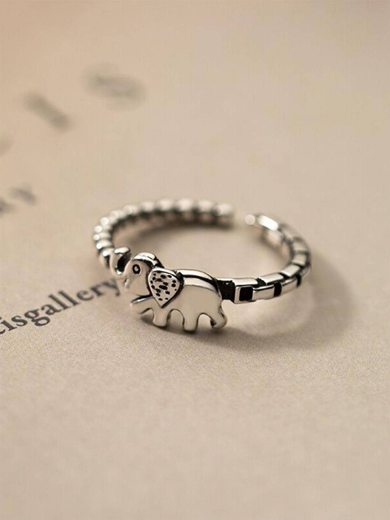 Elephant Decor Ring | SHEIN USA