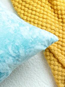 1入組藍色毛絨靠墊套，無填充物，現代化纖裝飾抱枕套，適用於客廳和臥室 - 薄荷綠 - 查看 3