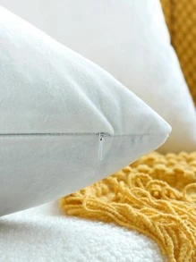 1 Màu Trắng Mờ Đệm Mà Không Cần Chất Độn, Hiện Đại Sợi Hóa Học Trang Trí Ném Gối Cho Phòng Khách Và Phòng Ngủ - trắng - Xem 3