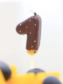 1pc Donut Decor Candle - Chocolate Brown - View 5