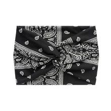 1pc Paisley Print Hair Band Boho - Black - View 2