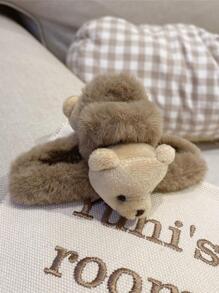 Phụ nữ gấu trang trí tóc vuốt tóc dễ thương để trang trí tóc - Màu Khaki - Xem 9
