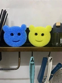 2pcs Cartoon Design Cleaning Sponge - Multicolor - View 6