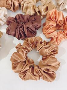 12入組女士素色休閒大腸髮圈適用於日常生活 - 彩色 - 查看 5