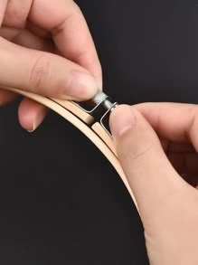 1 vòng thêu tự làm - Màu be - Xem 8