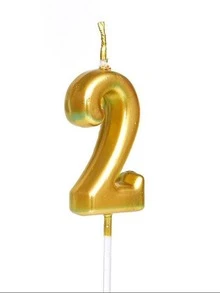 1 ngọn nến thiết kế số ngẫu nhiên - Nhiều màu - Xem 3