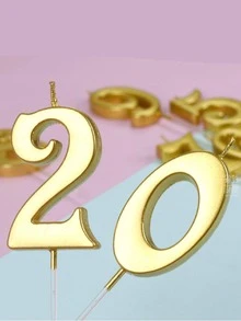 1 ngọn nến thiết kế số ngẫu nhiên - Nhiều màu - Xem 5