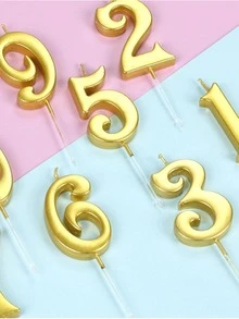 1 ngọn nến thiết kế số ngẫu nhiên - Nhiều màu - Xem 6