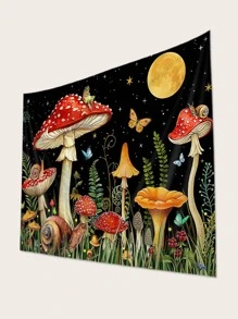 1 Nấm & Họa Tiết Động Vật Thảm Sáng Tạo Vải Nhiều Kích Thước Treo Tường Chăn Cho Trang Trí Tường Nhà - Nhiều màu - Xem 2