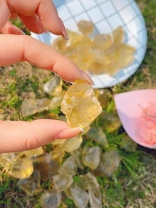 1 件 100 克天然水晶黄水晶原石原石疗愈宝石散装水晶石适合翻滚最佳礼物 - 黃色 - 查看 4