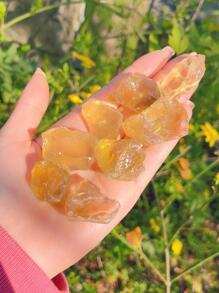 1 件 100 克天然水晶黄水晶原石原石疗愈宝石散装水晶石适合翻滚最佳礼物 - 黃色 - 查看 5