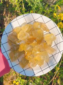 1 件 100 克天然水晶黄水晶原石原石疗愈宝石散装水晶石适合翻滚最佳礼物 - 黃色 - 查看 2