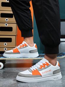 男士字母圖案前綁帶運動戶外板鞋 - 彩色 - 查看 5