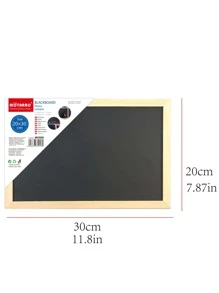 Motarro* 12 X 8 Inches Mini Wall Hanging Black Chalkboard Vintage Non-Magnetic Wooden Frame Chalk Board For School Office Supplies,School Supplies,Back To School