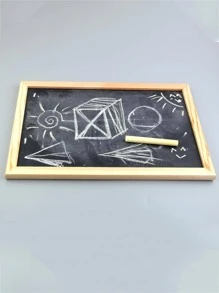 Motarro* 12 X 8 Inches Mini Wall Hanging Black Chalkboard Vintage Non-Magnetic Wooden Frame Chalk Board For School Office Supplies,School Supplies,Back To School