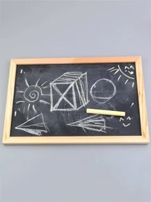 Motarro* 12 X 8 Inches Mini Wall Hanging Black Chalkboard Vintage Non-Magnetic Wooden Frame Chalk Board For School Office Supplies,School Supplies,Back To School