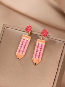 鉛筆耳墜 - 粉色 - 查看 1