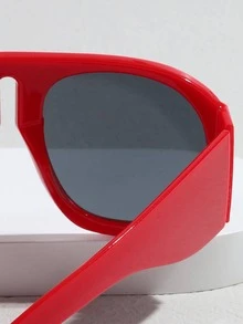 1 件裝女款經典塑膠超大橢圓形戶外時尚眼鏡