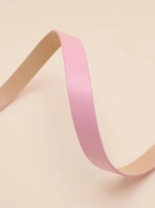 Party 1pc Women Solid Rhinestone Star Buckle Y2K Belt For Summer - Pink - View 5