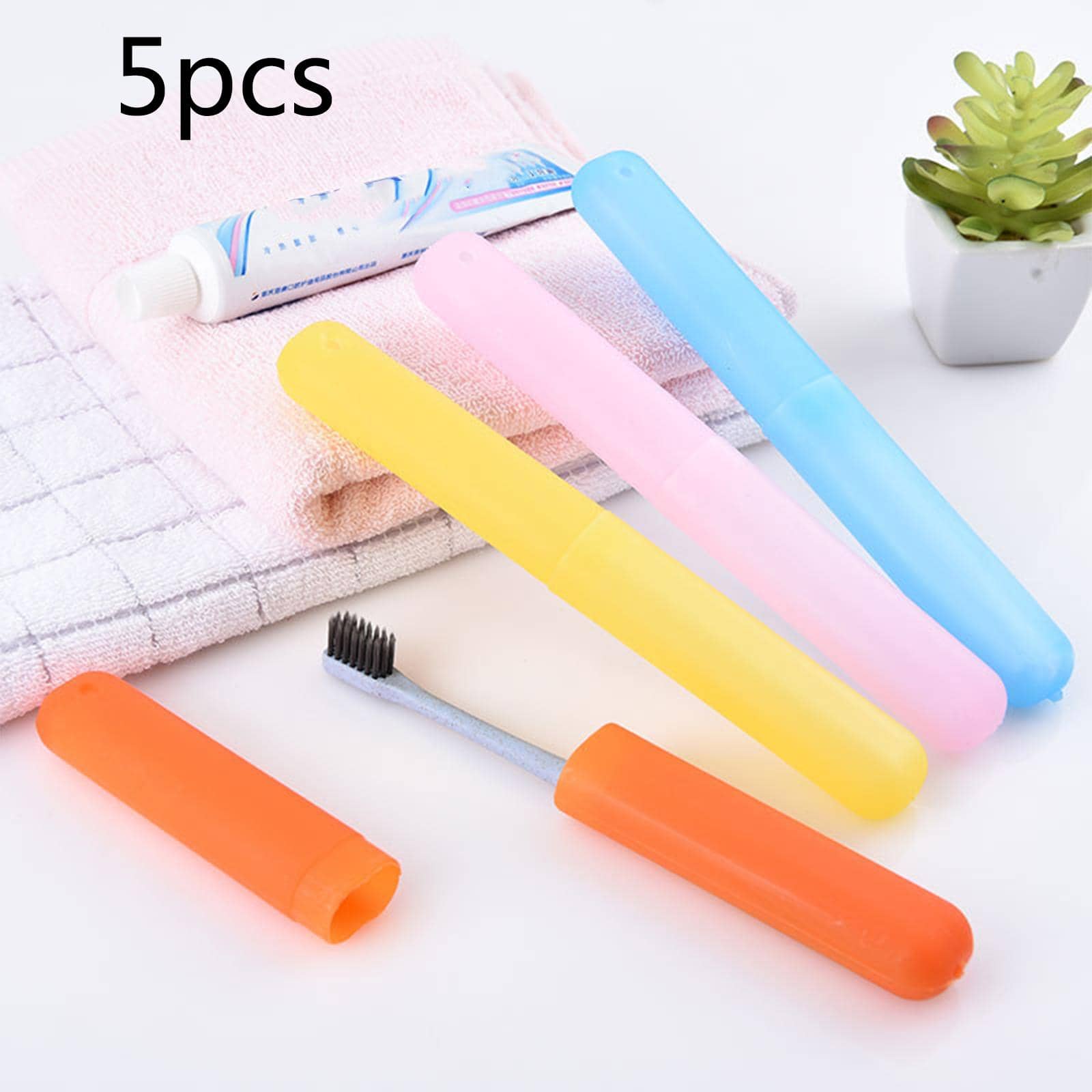 5pcs/set Portable Travel Toothbrush Case Cover Toothbrush Packing Organizer Waterproof Protect Box - Multicolor - View 1