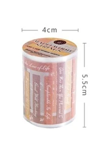 1卷標語圖形和紙膠帶，用於DIY工藝、手賬、裝飾簡單多用途美紋紙膠帶 - 黑與白 - 查看 3