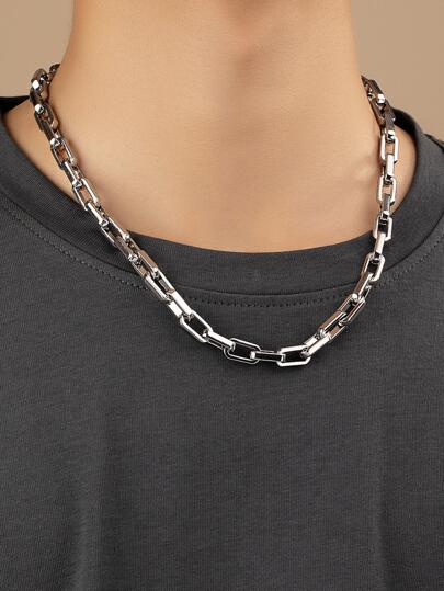 男士極簡鏈條樣式項鍊,適用於首飾類禮品和派對