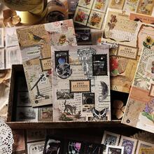 1包信封和植物圖案什錦貼紙，用於DIY工藝複古多用途裝飾貼紙，手賬裝飾 - 杏色 - 查看 10