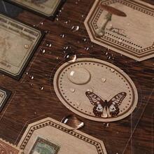 1包信封和植物圖案什錦貼紙，用於DIY工藝複古多用途裝飾貼紙，手賬裝飾 - 杏色 - 查看 5