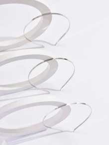 3入組女士素色休閒髮箍適用於日常生活