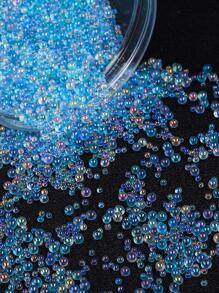 30g UV 树脂泡沫珠 2mm 至 3.5mm 水滴形泡沫珠填充剂，用于 DIY 摇床树脂模具树脂吊坠首饰生产（蓝色） - 无孔珠仅用于装饰 - 彩色 - 查看 1