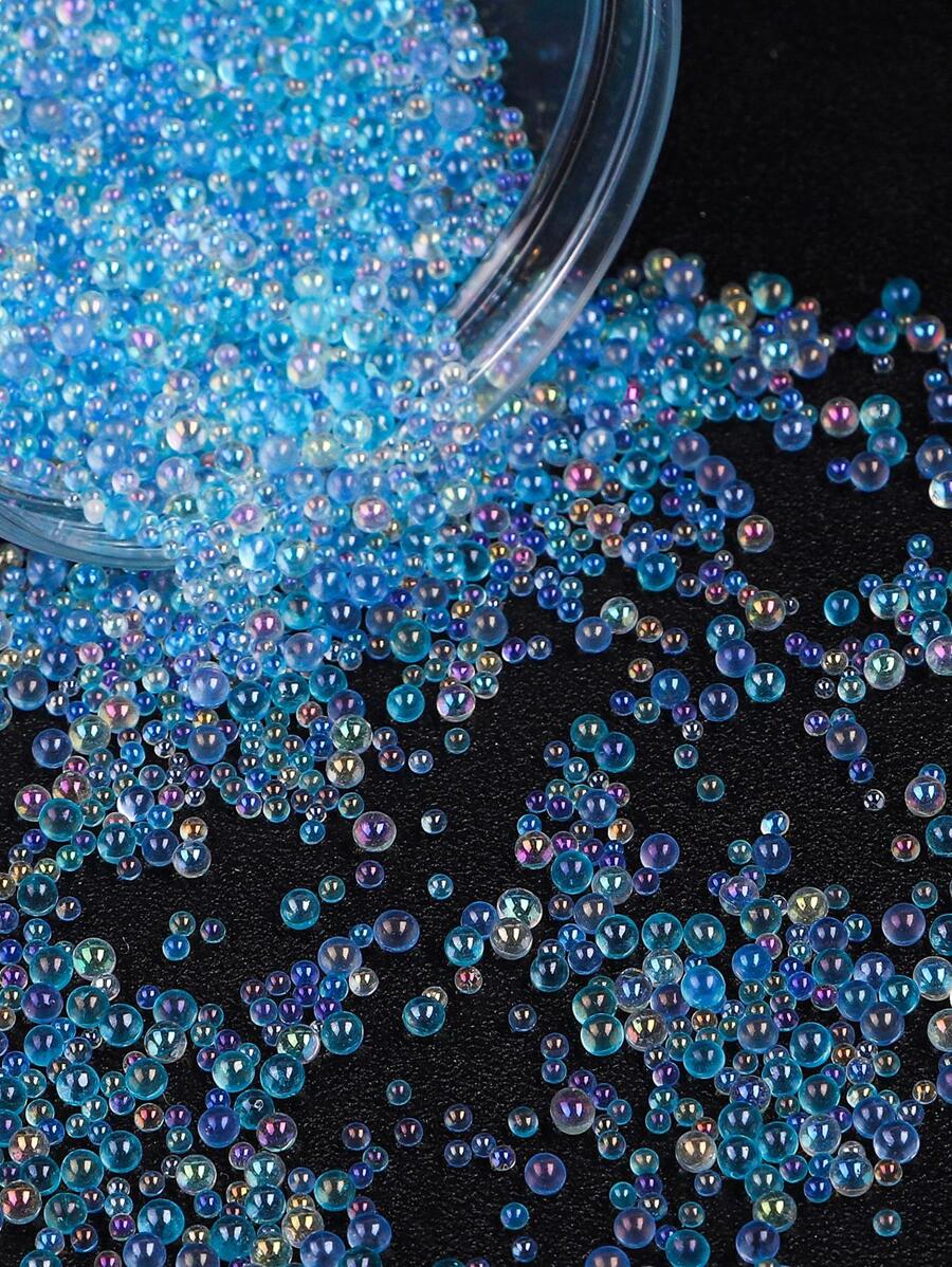 30g UV 树脂泡沫珠 2mm 至 3.5mm 水滴形泡沫珠填充剂，用于 DIY 摇床树脂模具树脂吊坠首饰生产（蓝色） - 无孔珠仅用于装饰 - 彩色 - 查看 1