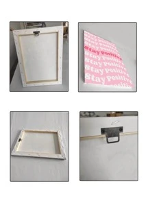 1入組字母圖案裱框畫 - 彩色 - 查看 2