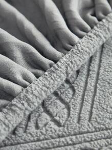 1入組提花彈性沙發座套 - 深灰色 - 查看 4