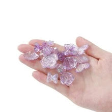 30gram10~40mm Style Mixed AB Color Loose Beads Butterfly Flower Fan Bowknot Acrylic Spacer Beads For Jewelry Making DIY Bracelet