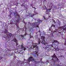 30gram10~40mm Style Mixed AB Color Loose Beads Butterfly Flower Fan Bowknot Acrylic Spacer Beads For Jewelry Making DIY Bracelet