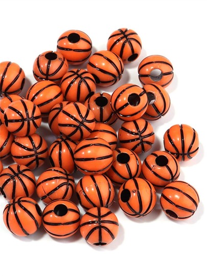 20pcs/set Fashionable Basketball Design DIY Acrylic Beads For Women For DIY Jewelry Making