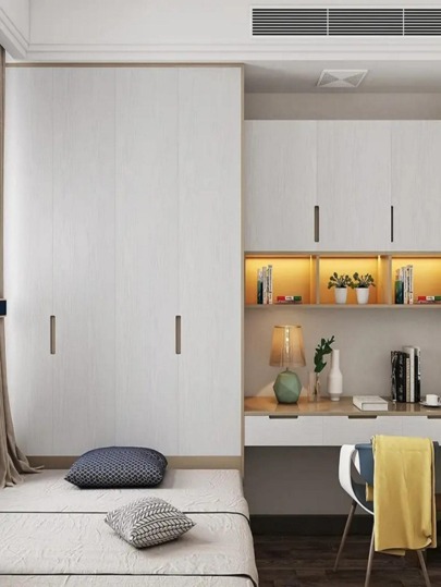 Roll Thickened Wit Wood Grain Pattern Vinyl Self Adhesive Wallpaper, Waterproof Oil Proof, Easily Removable Home ation, Living Room, Dorm Countertop view 2