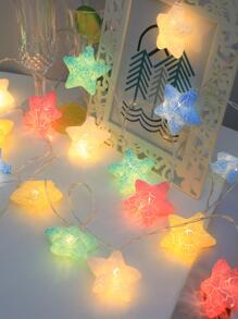 1pc Blow Molded Starburst Design LED String Light (5/10 Bulbs, 1/2 Meters) For Bedroom Decoration, Party & Wedding Decor, Birthday & Holiday Gift, Battery Operated - Yellow - View 5