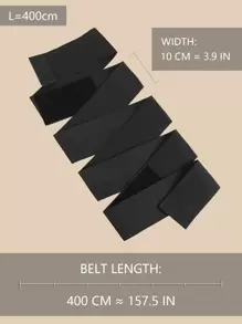 运动户外合成橡胶运动收腹带塑身衣腰部训练器紧身胸衣健身房配件 - 黑色 - 查看 8