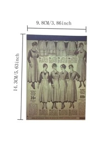 60pcs Figure Graphic Material Paper, Vintage Multi-purpose Decorative Craft Paper For DIY Craft, Hand Account - Multicolor - View 5