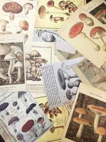 60 chiếc Giấy Chất liệu họa tiết hình nấm, Giấy thủ công trang trí đa năng cổ điển cho nghề thủ công DIY, tài khoản cầm tay - Nhiều màu - Xem 2