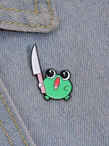 1 Stück süße Cartoon Messer Tier Legierung Emaille Brosche kreative Fuchs Hase Frosch Metall Abzeichen Rucksack Accessoires Schmuckgeschenke