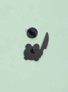 1 Stück süße Cartoon Messer Tier Legierung Emaille Brosche kreative Fuchs Hase Frosch Metall Abzeichen Rucksack Accessoires Schmuckgeschenke