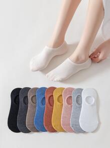 10對素色隱形襪 - 彩色 - 查看 3