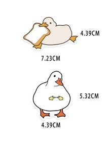 50pcs Cartoon Duck Pattern Assorted Sticker, Cute Multi-purpose Decorative Sticker For DIY Craft, Hand Account Decoration - Multicolor - View 6
