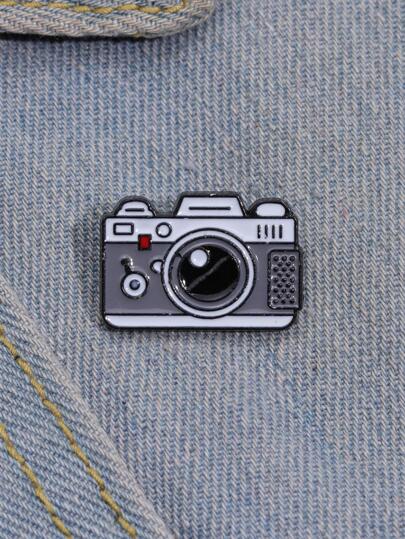 男士1入組創意鋅合金相機設計胸針適合女士適用於禮品,適用於首飾類禮品和派對