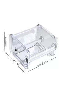 1pc Clear Mini Tape Dispenser - Trong sáng - Xem 4