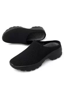 運動鞋適用於女士極簡一腳蹬穆勒运动鞋 - 黑色 - 查看 4