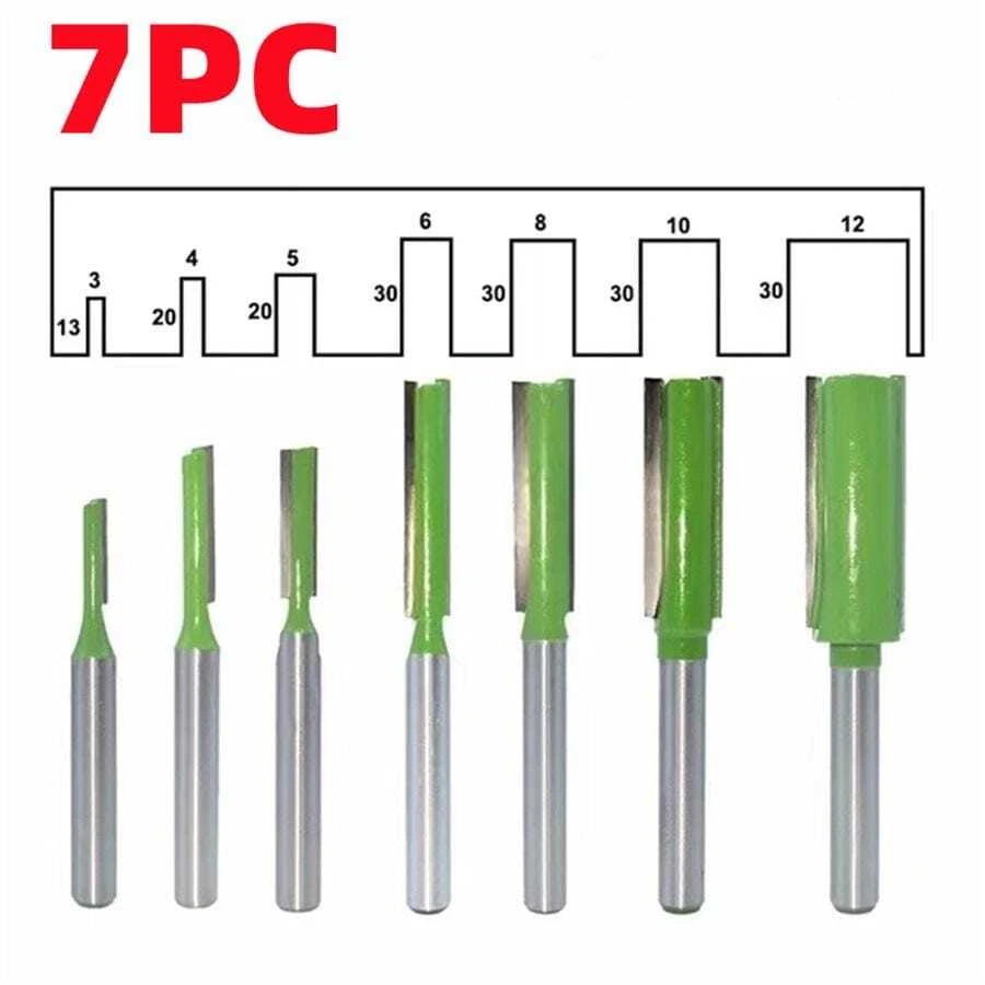 7pcs/set Tungsten Steel Drill, Daily Drill Bit For Home - Army Green - View 1