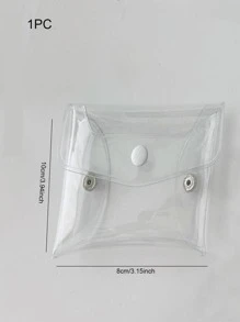 Túi Đựng Mỹ Phẩm Trong Suốt PVC Nữ Trong Suốt Trang Điểm Túi Làm Đẹp Ốp Lưng Du Lịch Trang Điểm Lưu Trữ Đồ Tắm Vệ Sinh Túi Rửa - Trong sáng - Xem 4